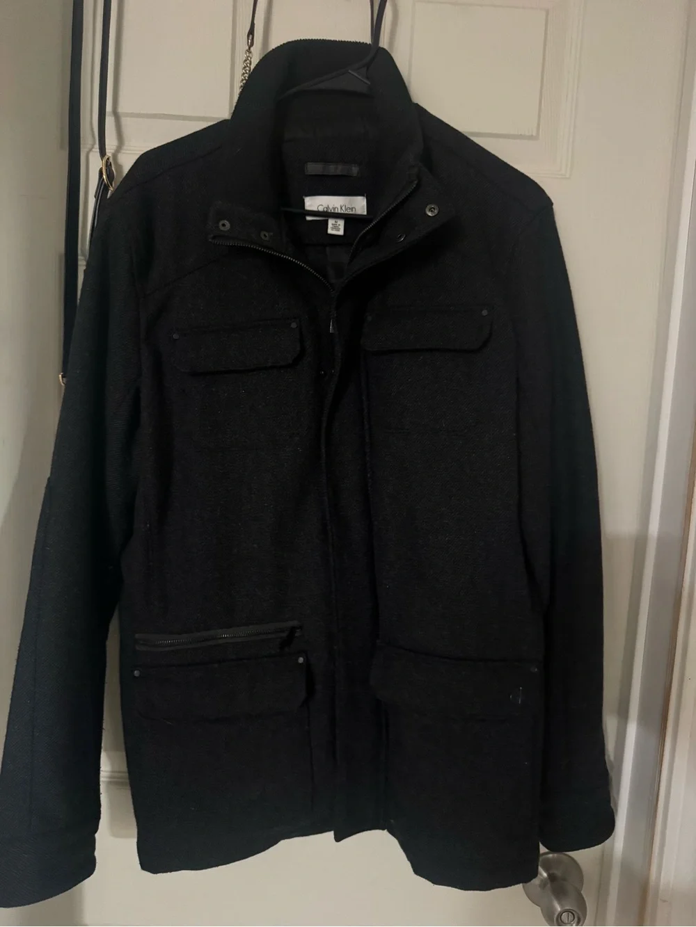 Calvin Klein Black Military Field Jacket
